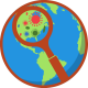 Climate change vector borne disease icon